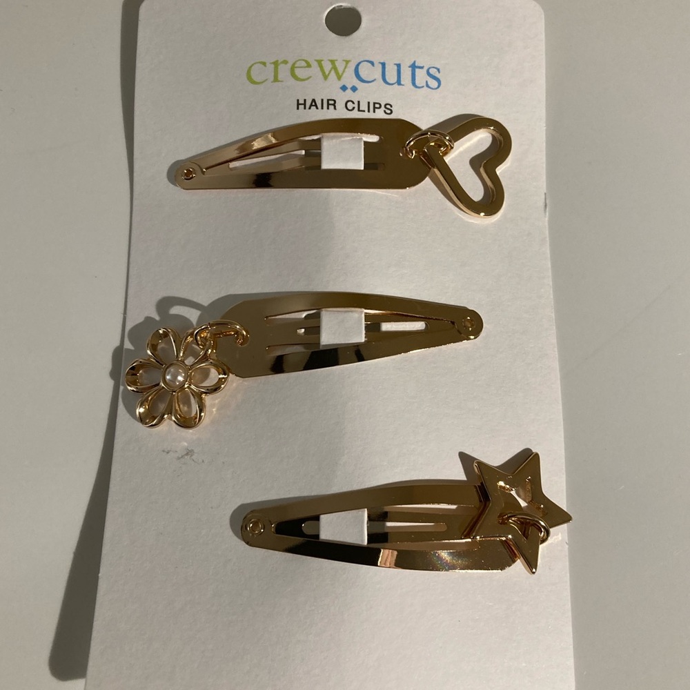 Crewcuts girl hairclips (pack of 3) new